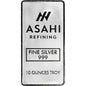 10 oz. Silver Bar - Asahi Refining - .999 Fine Silver in Sealed Protective Plastic