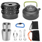 10-Pieces: ODOLAND Camping Cookware Mess Kit