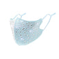 10-Pieces: Women's Face Mask Golden Metal Diamond Water Crystal Color