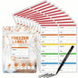 100-Pieces: Colored Freezer Labels Food Storage Labels Stickers