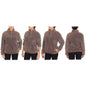 1/4 Zip Collared Sherpa In and Out Lined Pull Over with 2 Pockets