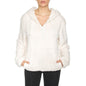 1/4 Zip Hooded Sherpa In and Out Lined Pull Over with 2 Pockets