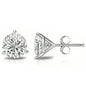 14K Gold 4MM Round Cut Crystal Studs