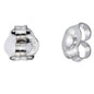 14K Solid White Gold Earring Backs Medium