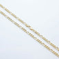 14K Solid Yellow Gold 4mm Figaro Link Chain Necklace