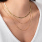 14K Solid Yellow Gold High Polish Herringbone Necklace Chain 2mm