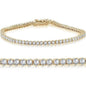 14K Yellow Gold 2.15 Ct Real Diamond Tennis Bracelet Round Brilliant Cut