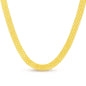 14K Yellow Solid Gold Round Bismark Chain Necklace 6MM