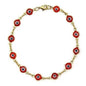 18k Gold Filled High Polish Finsh Evil Eye Bracelet