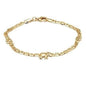 18k Gold Filled Mariner Link Elephant Bracelet 8''