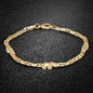 18K Gold Plated Elephant Charm Mariner Link Anklet
