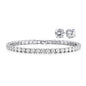 18K Gold Round Cut Tennis Bracelet and Studs Set