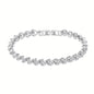18K Golden Plated Stainless Steel Bracelet with Rhinestone Embellishments