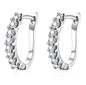 18K White Gold and Swarovski Element Crystal Petite Earrings