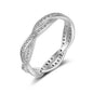 18K White Gold Braided Eternity Band