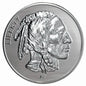 1oz .999 Fine AG Silver Round - Buffalo Indian Stamped