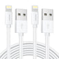 2-Pack: 4 Ft. White Overtime Apple MFi Certified Lightning USB Cable