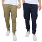 2-Pack Cotton Stretch Cargo Jogger Pants