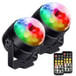 2-Pack: LED Disco Light Sound Activated Party Lights with Remote Control Dj Lighting