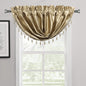 2-Pack: Luxury Waterfall Austrian Beads Trimmed Window Valances