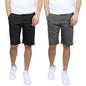 2-Pack: Men's 5-Pocket Flat-Front Slim-Fit Stretch Chino Shorts
