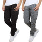 2-Pack: Men's Cotton Cargo Pants With Belt