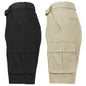2-Pack: Men's Cotton Flex Stretch Cargo Shorts With Belt