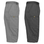 2-Pack: Men's Tech Extended Size Cotton Cargo Utility Belted Shorts