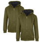 2-Pack: Men's Heavyweight Sherpa Fleece-Lined Zip Hoodie