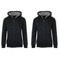 2-Pack: Men's Heavyweight Sherpa Fleece-Lined Zip Hoodie Sweater