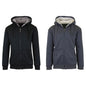 2-Pack: Men's Heavyweight Sherpa Fleece-Lined Zip Hoodie Sweater