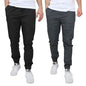 2-Pack: Mens Lightweight Cotton Stretch Jogger Pants