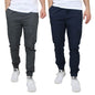 2-Pack: Mens Lightweight Cotton Stretch Jogger Pants