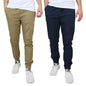 2-Pack: Mens Lightweight Cotton Stretch Jogger Pants