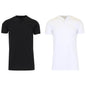 2-Pack: Men's Slim Fitting Short Sleeve Henley Slub Tee