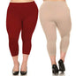 2-Pack: Plus Size Women's Ultra-Soft High Waisted Capri Leggings