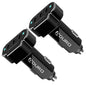 2-Pack: PowerUp 4 USB Port Car Charger Adapter