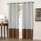 2-Pack: Striped Thermal Insulated Blackout Window Curtain Set
