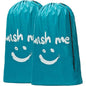 2-Pack: Wash Me Travel Laundry Bag, Machine Washable Dirty Clothes Organizer