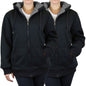2-Pack: Women's Heavyweight Loose Fitting Sherpa Fleece-Lined Hoodie Sweater