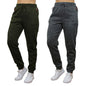 2-Pack Women's Loose-Fit Marled Fleece Jogger Sweatpants With Zipper Pockets