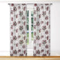 2-Piece: Floral Semi-Sheer Window Curtain Panel Set