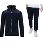 2-Piece: Men's Polar Fleece Sweater Jacket & Jogger Sweatpants Set