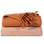 2-Piece Set: 100% Cotton Hand Twisted Throw Blanket 50" X 60"