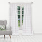 2-Piece Set: 100% Cotton Striped Pole Top Window Curtain Panel Pair