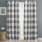 2-Piece Set: Plaid Heavy Blackout Thermal Grommet Window Curtain Pair Pane