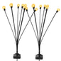 2-Piece: Solar Firefly Lights Swaying Decorative Pathway Lamp