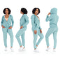 2-Piece: Women's Athleisure Fleece Jogger Sweatpants and Hoodie with Pocket Set