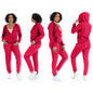 2-Piece: Women's Athleisure Fleece Jogger Sweatpants and Hoodie with Pocket Set