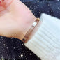 2-Piece: Women's Stainless Steel Zircon Inlay Bracelet
